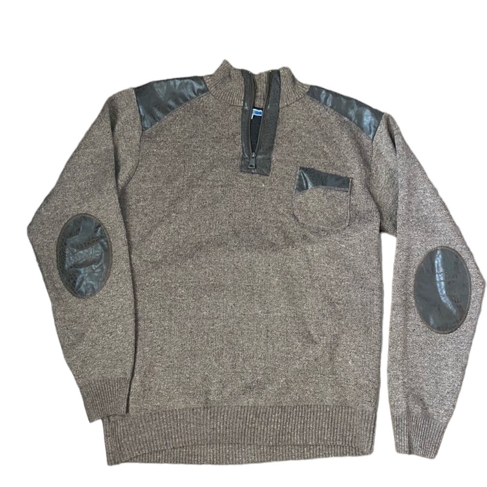 Effect men’s brown quarter zip sweater size large